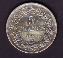 BELGIUM MORIN CAT N° 14 TTB++ 1848  (A01) - 5 Francs