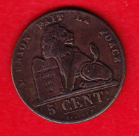 BELGIUM MORIN CAT N° 70a  SUP+  1837  (A11) - 5 Cent