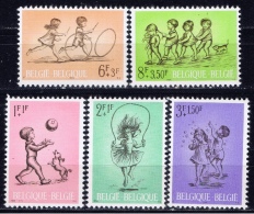 B+ Belgien 1966 Mi 1456-60 Mnh Kinderspiele - Unused Stamps