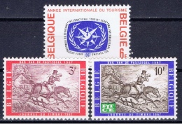 B+ Belgien 1967 Mi 1464 1471 1476 Mnh Tourismus, Postreiter - Unused Stamps