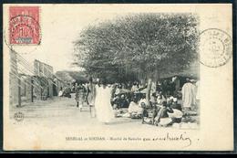 SENEGAMBIE & NIGER - N° 5 OBL. BAMAKO LE 14/11/1906 / CPA MARCHÉ DE BAMAKO ( EN CONSTRUCTION ) - SUP - Storia Postale