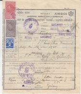 4715FM- ANIMALS PROPERTY CERTIFICATE, AVIATION, AGRICULTURE, ARMY, KING CHARLES 2ND REVENUE STAMPS, 1939, ROMANIA - Fiscaux