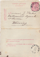 Omslag Brief - Carte Lettre - Stempel Boom Naar Warcoing - 1892 - Enveloppes-lettres