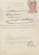 Omslag Brief - Carte Lettre - Stempel Berchem Naar Warcoing - 1900 - Letter Covers