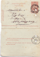 Omslag Brief - Carte Lettre - Stempel Berchem Naar Warcoing - 1900 - Enveloppes-lettres