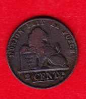 BELGIUM MORIN CAT N° 105 SUP+  1857  (A37) - 2 Cents