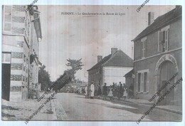 CPA FLOGNY LA CHAPELLE - La Gendarmerie Et La Route De Lyon - Flogny La Chapelle