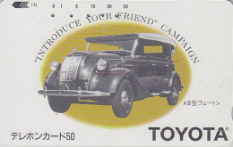 Télécarte Japon / 290-1285 - Vieille Voiture TOYOTA - OLDTIMER CAR Japan Phonecard - Auto Telefonkarte - 3011 - Voitures