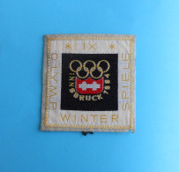 WINTER OLYMPIC GAMES 1964. INNSBRUCK - Original Vintage Olympics Patch * Olympiad Olympia Olympiade Olimpische Spiele - Apparel, Souvenirs & Other