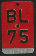 Velonummer Basel-Land BL 75 - Kennzeichen & Nummernschilder