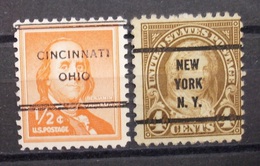 USA - Precancels Vorausentwertung / CINCINNATI OHIO / NEW YORK N.Y.   (R17) - Voorafgestempeld