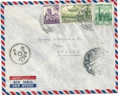 Luftpost Brief  Cairo - Thun             1957 - Briefe U. Dokumente