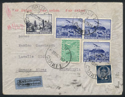 Airmail Cover Sent From Split To Argentina On 22/MAR/1939 With Large Postage Of 97D., VF Quality! - Sonstige & Ohne Zuordnung