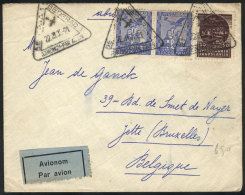 22/AU/1934 BEOGRAD - ZEMUN: Airmail Cover To Belgium, Very Fine Quality! - Autres & Non Classés