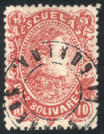 Sc.65, 1880 10B. Rose-red, Used, VF Quality, Catalog Value US$70. - Venezuela