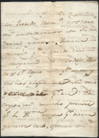 25/JA/1788: Manuscript Letter Written In Colonia Del Sacramento, Sent To Mr Francisco De Mata And Signed By Miguel... - Uruguay