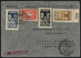 Cover With Nice Postage Of 99c. Sent From Montevideo To Germany On 6/JUN/1935 Via CONDOR-ZEPPELIN, VF Quality,... - Uruguay