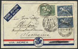 Cover Franked With 1.62P. Sent From Montevideo To Germany On 8/MAY/1935 Via CONDOR-ZEPPELIN, VF Quality, Market... - Uruguay