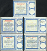 Circa 1970, 5 International Reply Coupons Of: South Africa, Germany, France, Japan And Netherlands, VF Quality! - Vrac (max 999 Timbres)