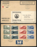 Card (cover Of A Parcel Post With Printed Matter) Sent By Registered Mail From Bern To Uruguay On 16/SE/1948, With... - Sonstige & Ohne Zuordnung