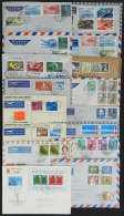 16 Covers Posted Between 1945 And 1959, Most Sent To Argentina By Airmail, Interesting And Colorful Postages, VF... - Sonstige & Ohne Zuordnung