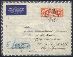 Airmail Cover Sent From Zürich To Argentina On 17/JA/1940 Franked With 2.40Fr., Minor Defect, Very Nice! - Andere & Zonder Classificatie