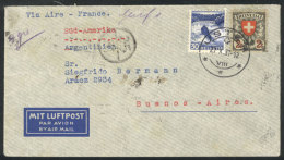 Airmail Cover Sent From Uster To Argentina On 27/OC/1937 Franked With 2.30Fr., VF Quality! - Andere & Zonder Classificatie