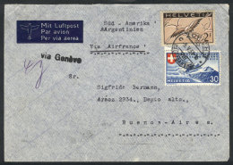 Airmail Cover Sent From Zürich To Argentina On 5/MAY/1939 Franked With 2.30Fr., VF Quality! - Other & Unclassified