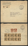 Registered Cover Sent From Luzern To Germany On 14/OC/1931, Franked On Back With Block Of 10 Of Scott 207 + Other... - Autres & Non Classés