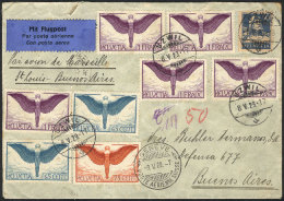 8/MAY/1929 Uzwil - Buenos Aires: Cover With Fantastic Postage Of Sc.C10 X2 + C11 + C12 X5 + Another Value (total... - Autres & Non Classés