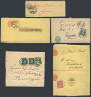 1888 To 1950: 14 Used Wrappers, Varied Destinations And Postmarks, Several With Additional Postages, VF Quality,... - Autres & Non Classés