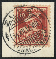 Sc.B3, 1915 10c. Pro Juventute, Used On Fragment, VF Quality, Catalog Value US$87+ - Autres & Non Classés