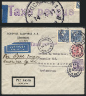 Airmail Cover Sent From Härnosänd To Argentina On 14/JUL/1941 Franked With 2.50Kr., And Interesting... - Andere & Zonder Classificatie