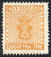 Sc.10, 1858/62 24o. Orange, Mint No Gum, Fine Quality, Catalog Value US$500. - Sonstige & Ohne Zuordnung