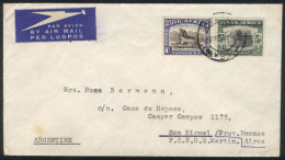 Airmail Cover Sent From Johannesburg To Argentina On 18/AU/1954 Franked With 6S., VF Quality! - Non Classés