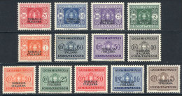 Sc.J42/J54, 1934 Complete Set Of 13 Unused Values, Lightly Hinged, VF, Catalog Value US$313. - Somalia