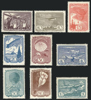 Sc.678/686, 1938 Aviation, Cmpl. Set Of 9 Values, Lightly Hinged, VF Quality, Catalog Value US$100. - Andere & Zonder Classificatie