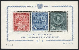 Sc.B49Bc, 1946 Education, Mint Very Lightly Hinged, VF Quality, Catalog Value US$190. - Blocks & Kleinbögen