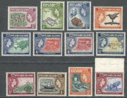 Sc.20/30 + 31, 1957/8 Ships, Maps Etc., Complete Set Of 12 Values, Mint Very Lightly Hinged (appear MNH), VF... - Pitcairn