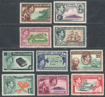 Sc.1/8, 1940/51 Ships, Complete Set Of 10 Values, Mint Very Lightly Hinged, VF Quality, Catalog Value US$69.90 - Pitcairn Islands