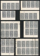 Consular Service 10S., Lot Of 28 Pairs, Strips Or Blocks, ALL With Important Perforation Varieties: Imperforate,... - Pérou