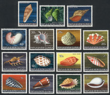 Sc.265/279, 1968/9 Seashells, Cmpl. Set Of 15 Values, MNH, VF Quality! - Papua-Neuguinea