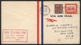 11/NO/1941 Auckland - Suva (Fiji): First Flight, Cover With Arrival Backstamp, VF Quality! - Other & Unclassified