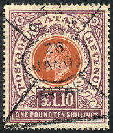 Sc.109, 1904/8 £1.10 Used, Possibly With Fiscal Postmark, Excellent Quality! - Natal (1857-1909)