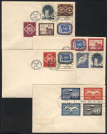 Yvert 1/11 + A.1/4, 1951 Complete Set Of 15 Values On FDC Covers, VF, Good Opportunity! - Sonstige & Ohne Zuordnung