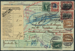 Despatch Note Sent From BANDERILLA To Switzerland On 10/JUL/1914 With Spectacular Postage Of $1.30, With Various... - Mexique