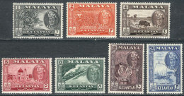 Sc.84/90, 1961/2 Animals, Ships, Trains, And Other Topics, Complete Set Of 7 Unmounted Values, Excellent Quality,... - Kelantan