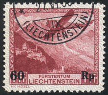 Sc.C14, 1935 60rp. On 1Fr., Used, Excellent Quality! - Poste Aérienne