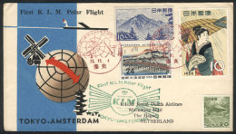 4/NO/1958 Tokyo - Amsterdam, First KLM Flight, VF Quality! - Autres & Non Classés