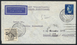 Airmail Cover Sent From Amsterdam To Argentina On 25/AP/1940 Franked With 1.625G., Very Fine Quality! - Lettres & Documents